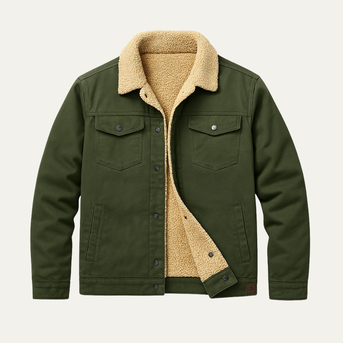 Leon | Men’s Fleece-Lined Utility Jacket with Pockets