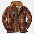 Harlan | Men’s Plaid Hooded Shirt Jacket with Quilted Lining