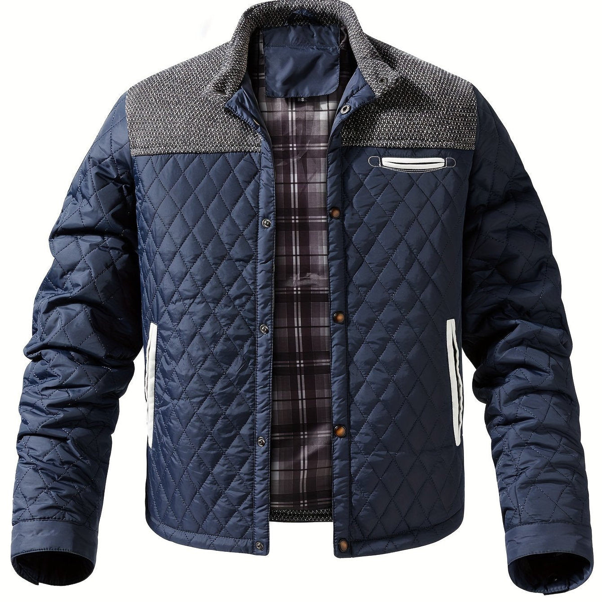 Mason | Men’s Quilted Jacket with Stand Collar