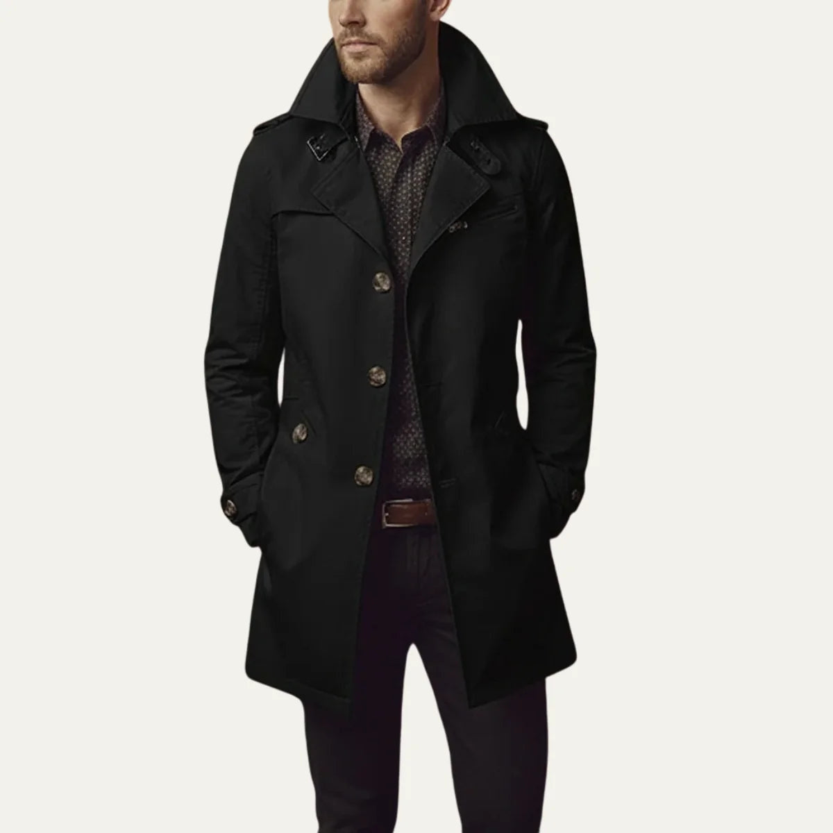 Magnus | Men’s Slim-Fit Winter Jacket with Notched Lapels
