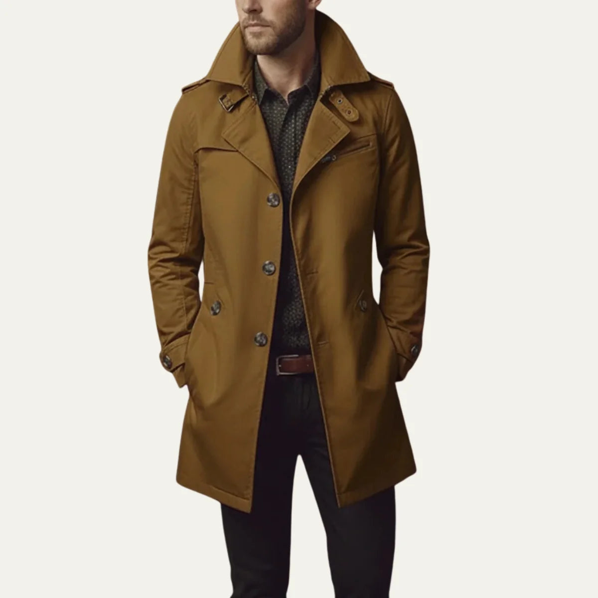 Magnus | Men’s Slim-Fit Winter Jacket with Notched Lapels