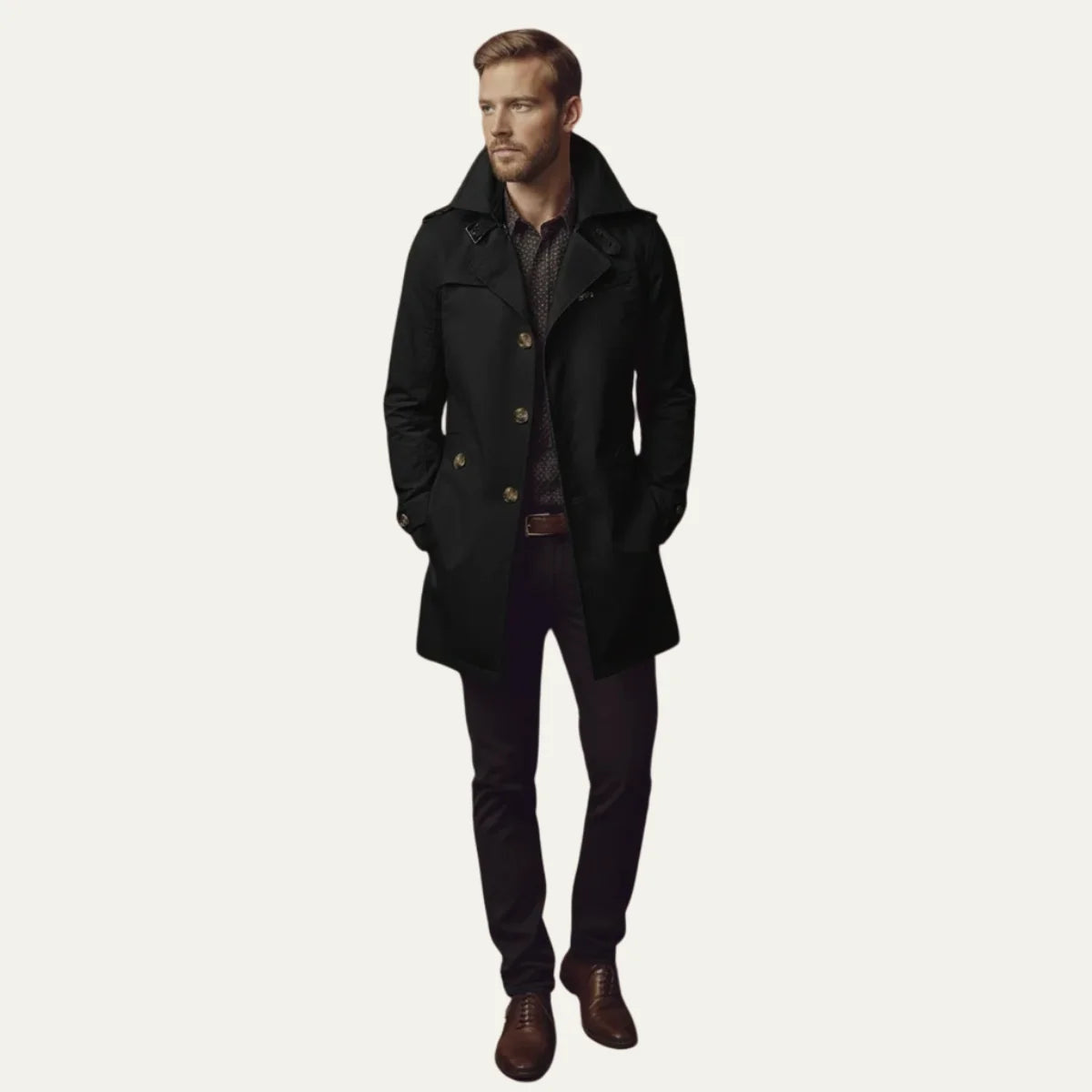 Magnus | Men’s Slim-Fit Winter Jacket with Notched Lapels