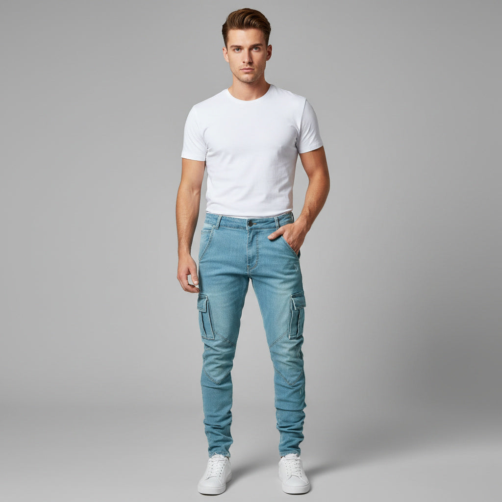 Arlo | Men’s Slim-Fit Stretch Cargo Pants with Pockets