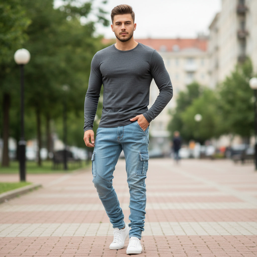 Arlo | Men’s Slim-Fit Stretch Cargo Pants with Pockets