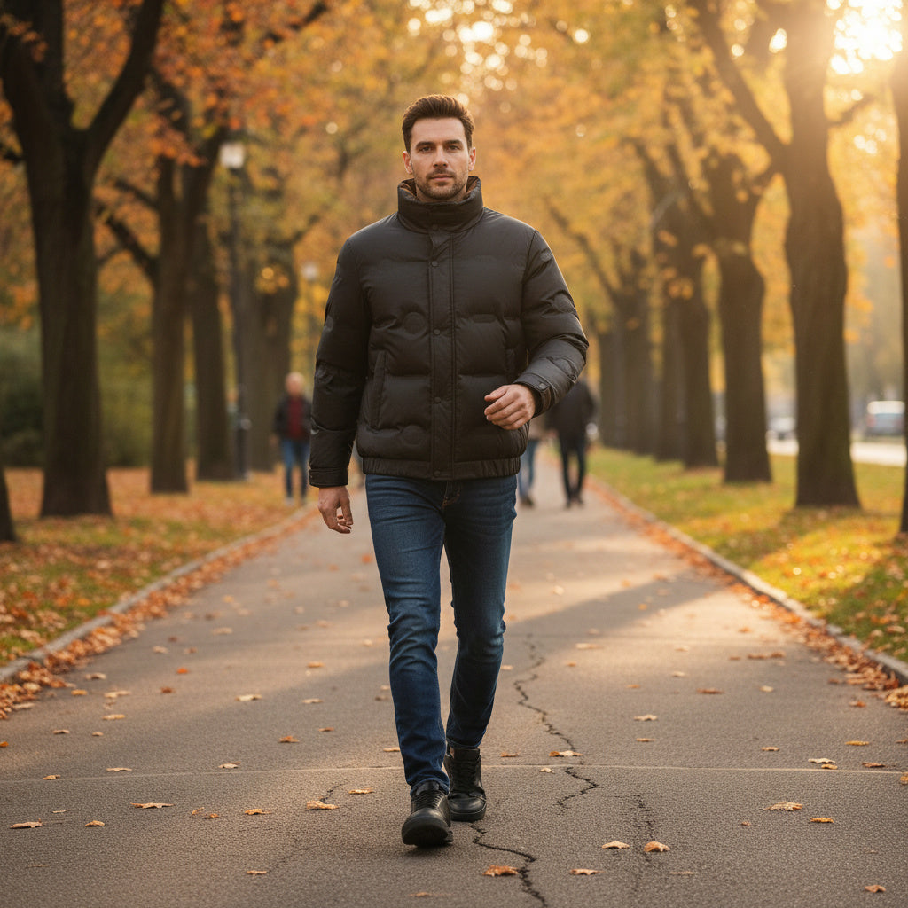 Rowan | Men’s Winter Puffer Jacket with Zip Front