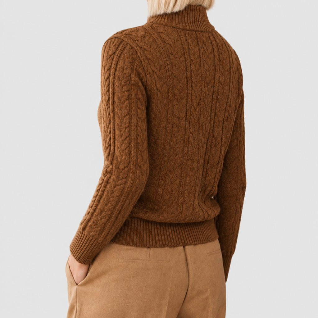 Ada | Women’s Cable-Knit Buttoned Sweater — product detail 5