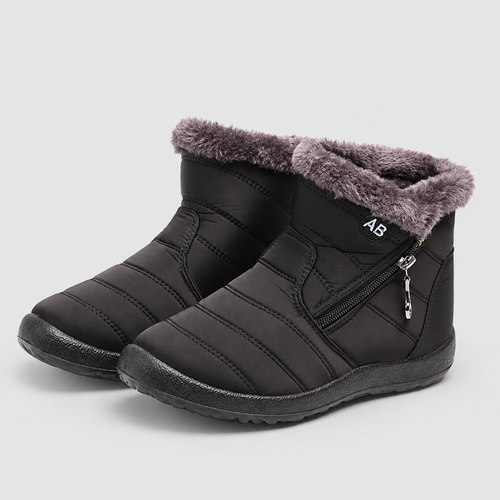 Adalina | Women’s Lined Zip-Up Winter Boots — Black