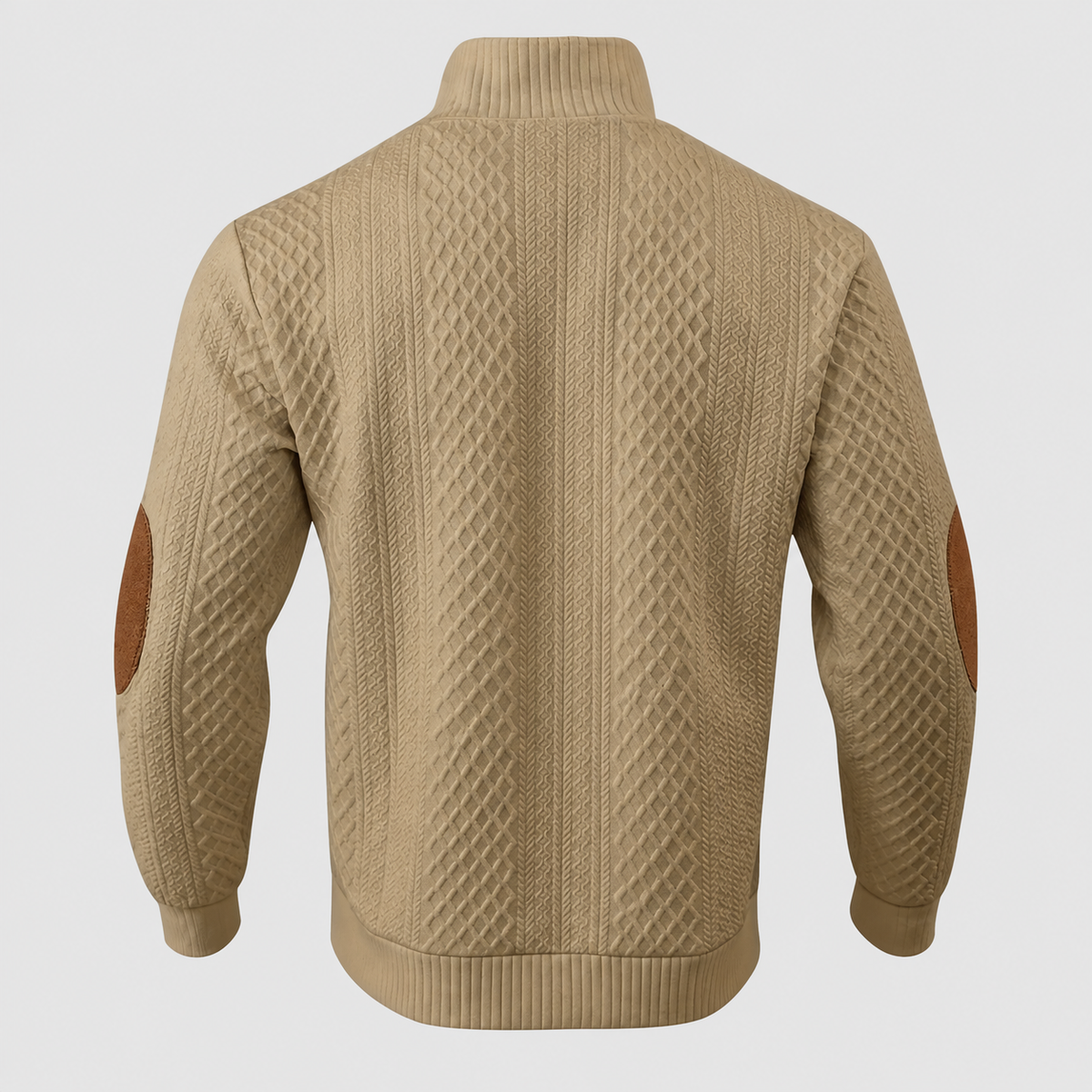 Alaric | Men’s Cable-Knit Button-Up Pullover Sweater — product detail 2
