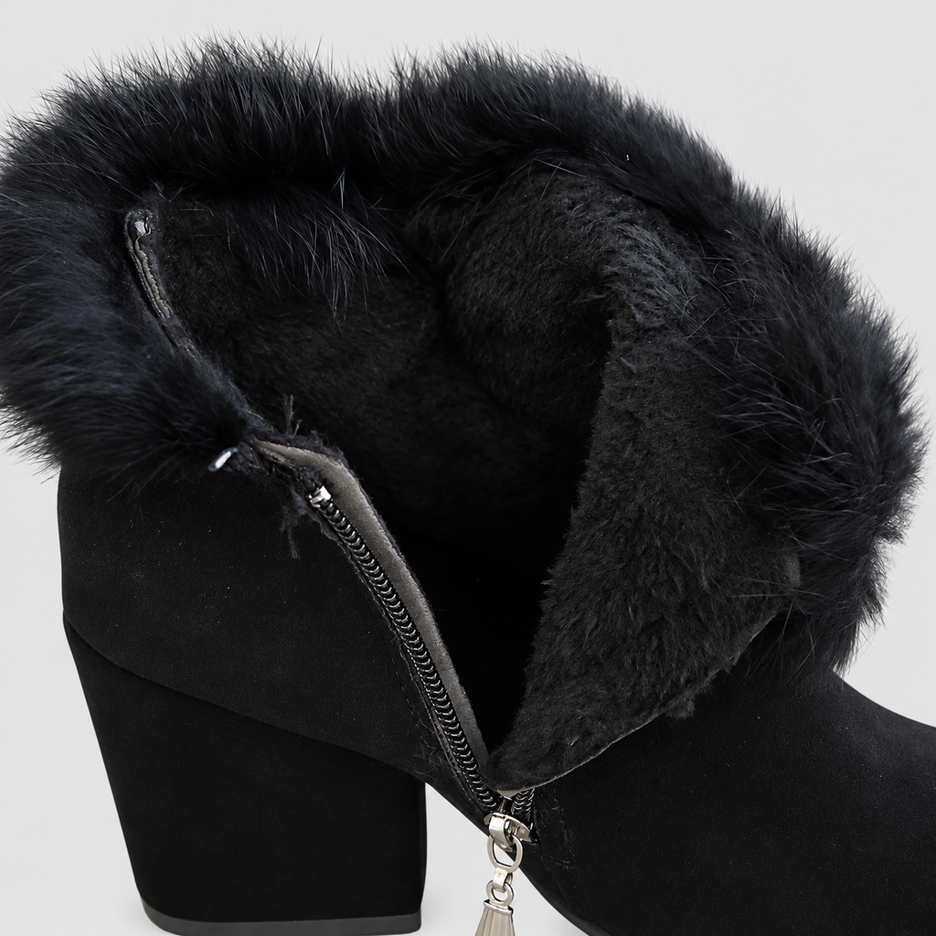 Annora | Women’s Plush-Trim Block-Heel Ankle Boots — product detail 12