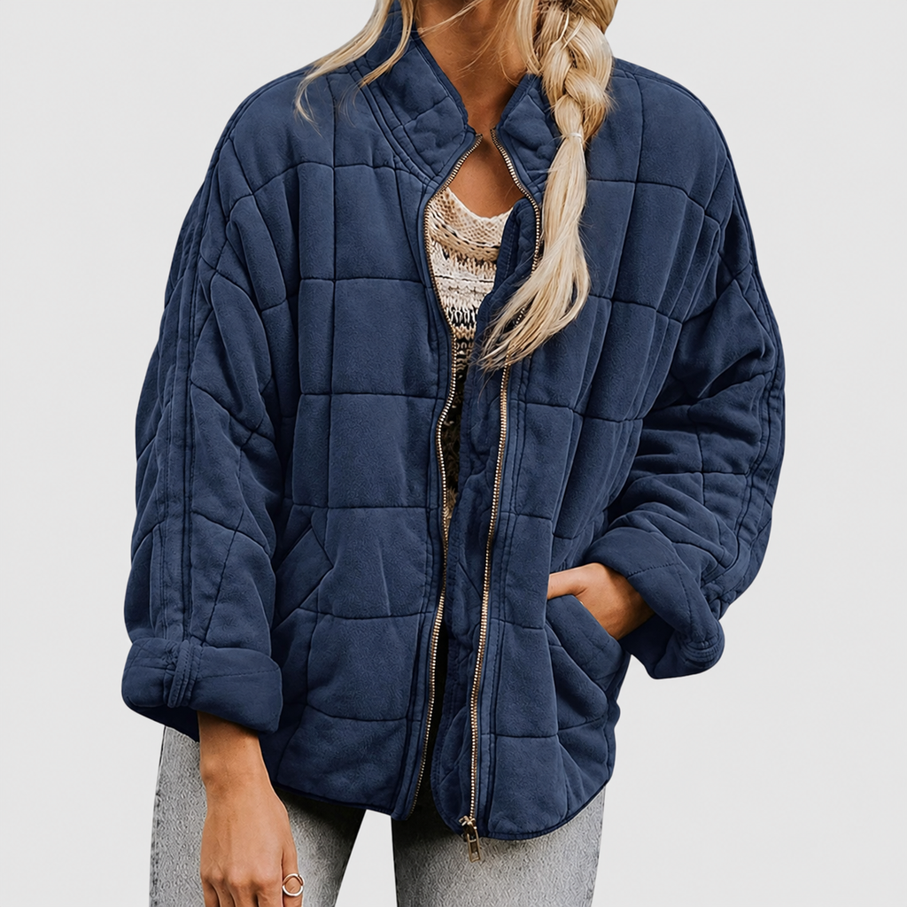 Anwen | Women’s Quilted Round-Neck Jacket — product detail 10