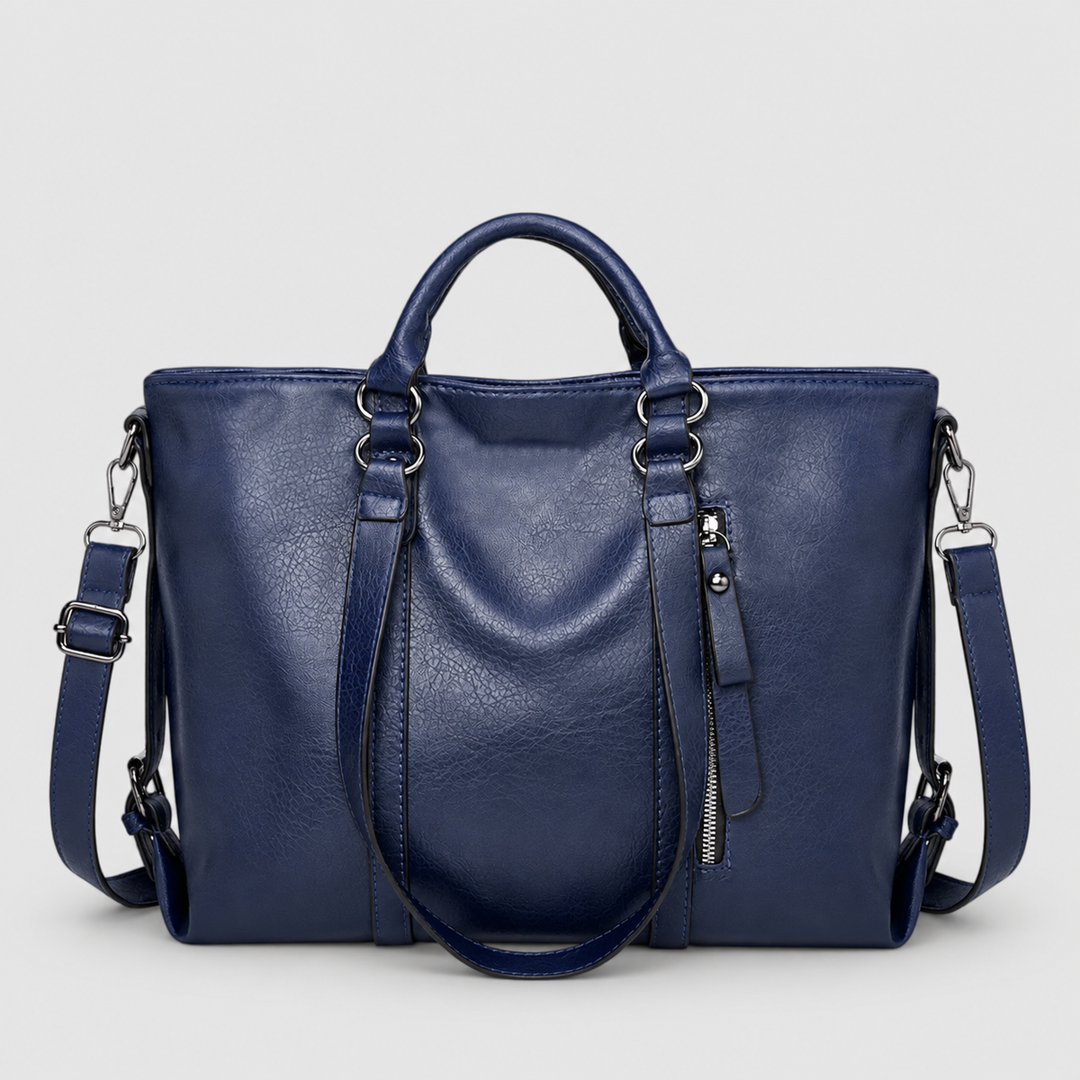 Apolline | Women’s Large Structured Handbag — Blue
