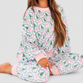 Arabella-Claire | Women’s Bow-Print Long-Sleeve Lounge Set — product detail 1