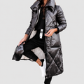 Arabella | Women’s Quilted Coat with Pockets — Black