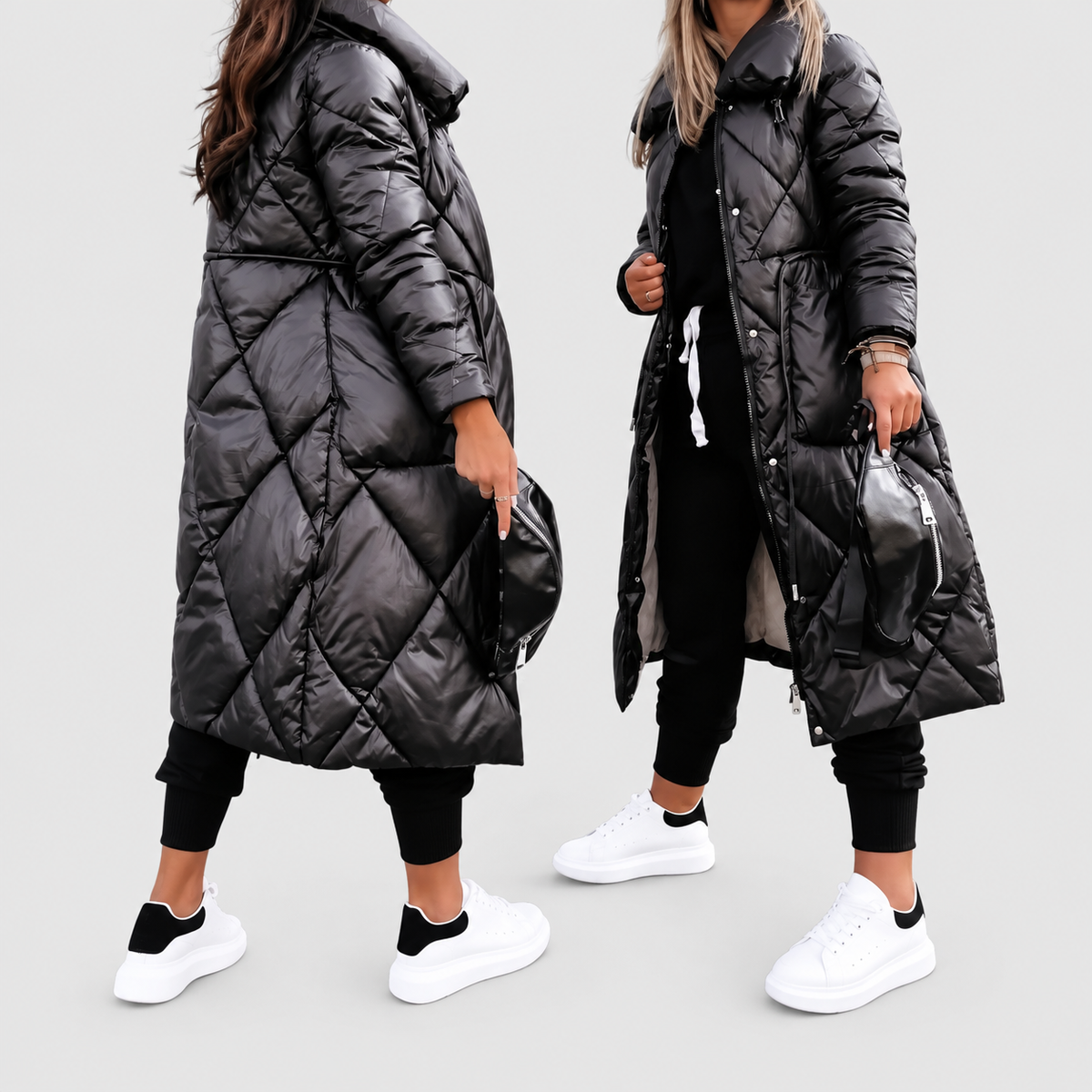 Arabella | Women’s Quilted Coat with Pockets — product detail 2