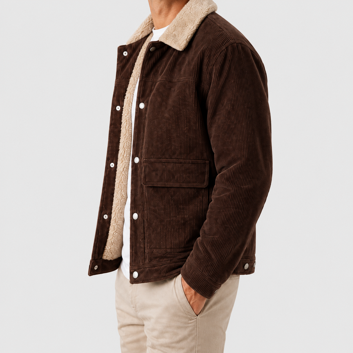 Arlington | Men’s Corduroy Sherpa-Lined Winter Jacket — product detail 6