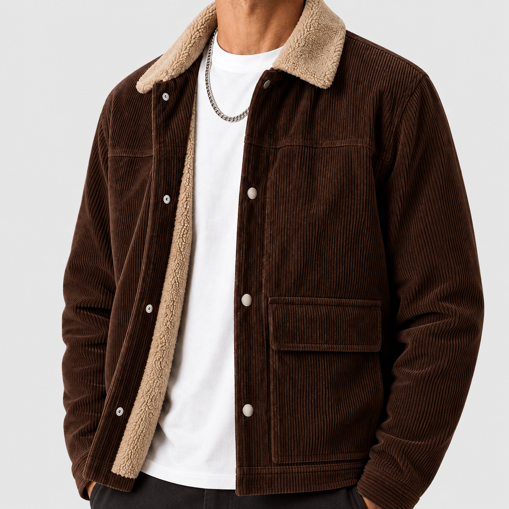 Arlington | Men’s Corduroy Sherpa-Lined Winter Jacket — product detail 7