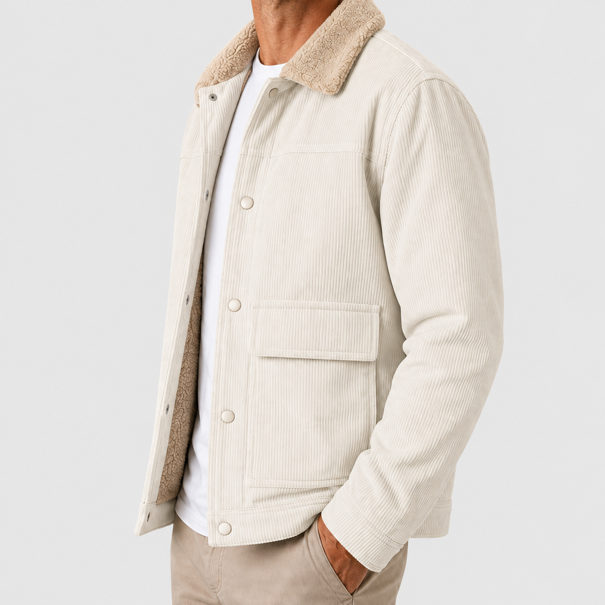 Arlington | Men’s Corduroy Sherpa-Lined Winter Jacket — product detail 12