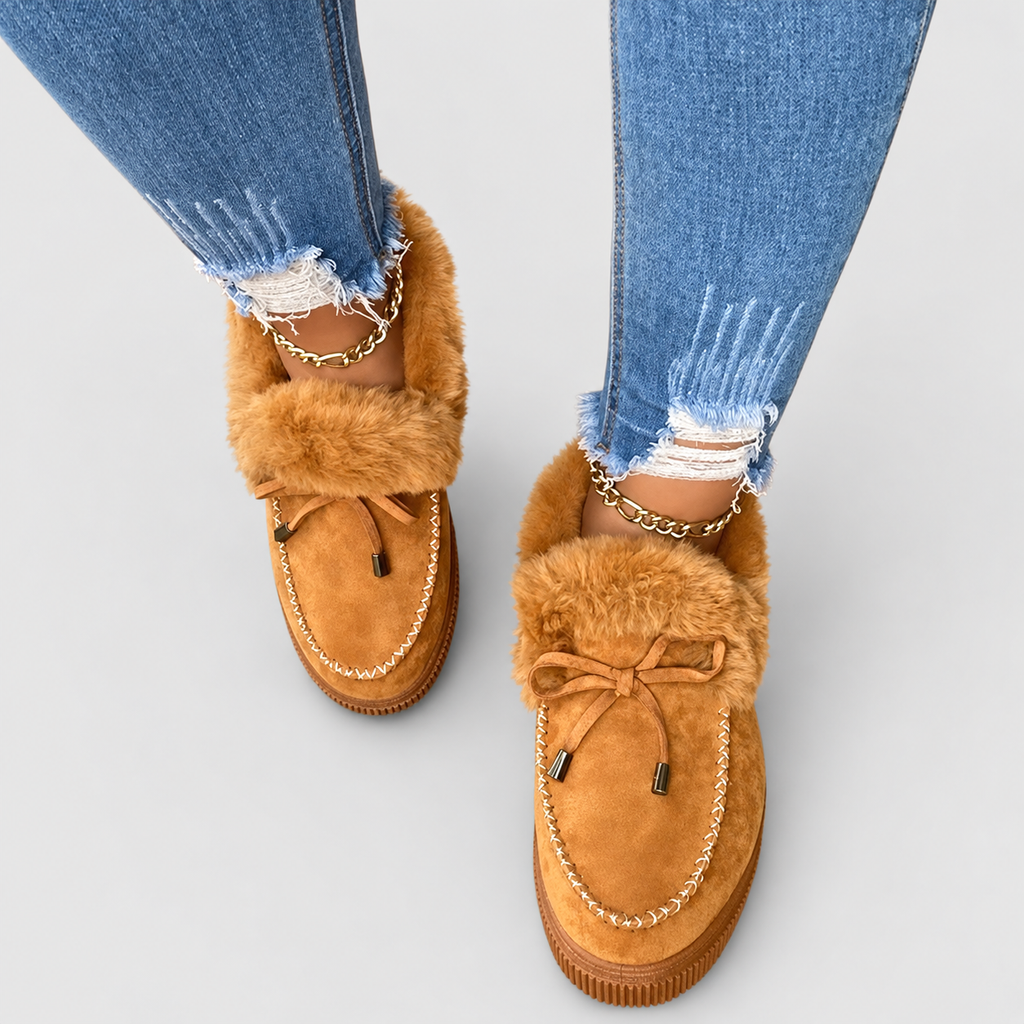 Aurette | Women’s Plush-Lined Moccasin Slip-On Winter Boots — product detail 2