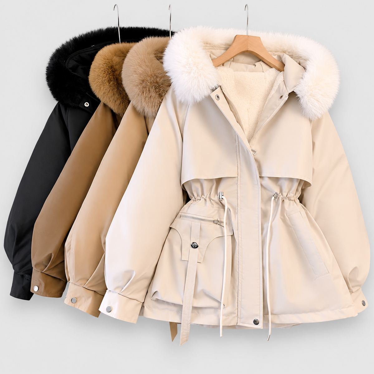 Bernadette | Women’s Long-Sleeve Hooded Winter Coat — product detail 1