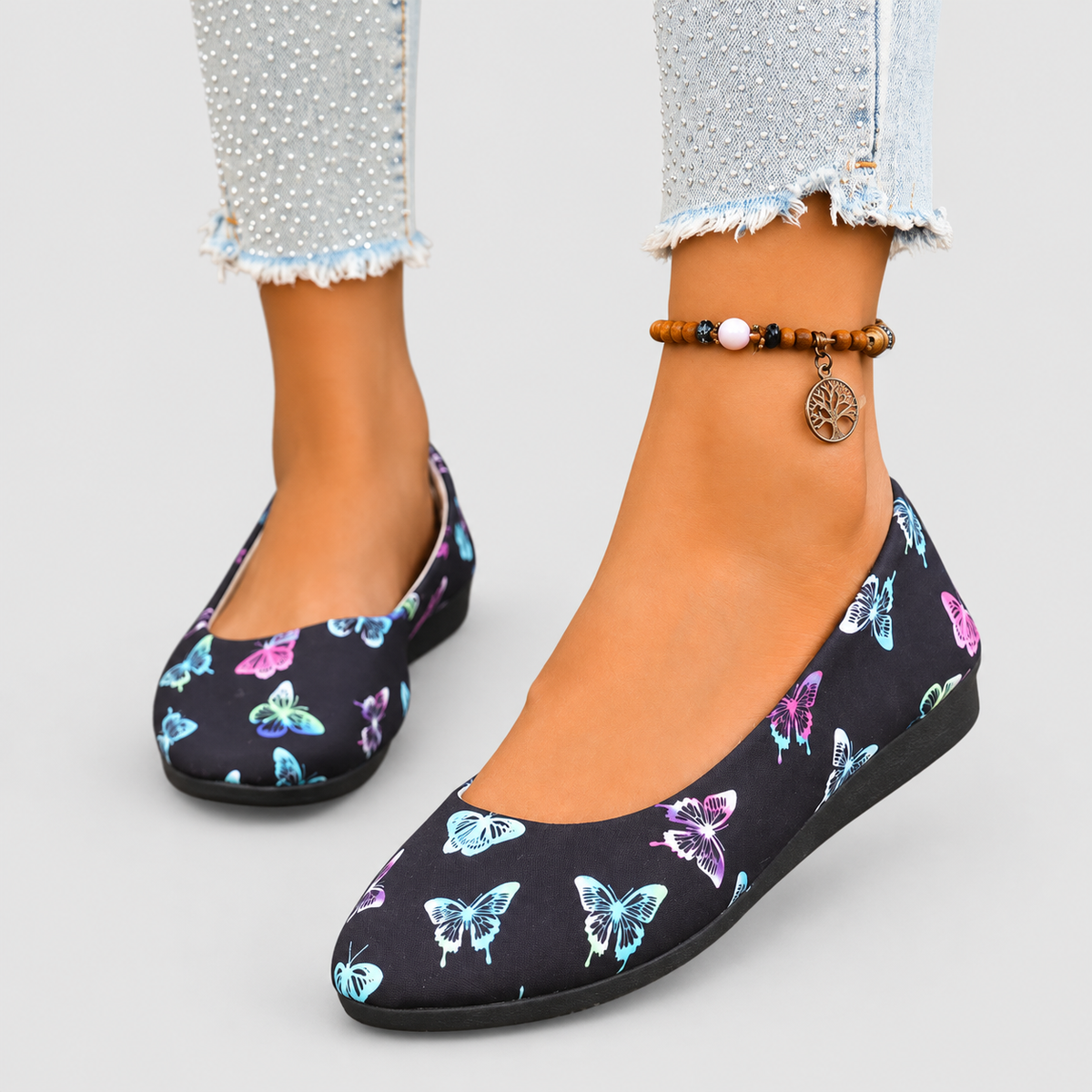 Bettina | Women’s Round-Toe Knit Ballet Flats — product detail 13