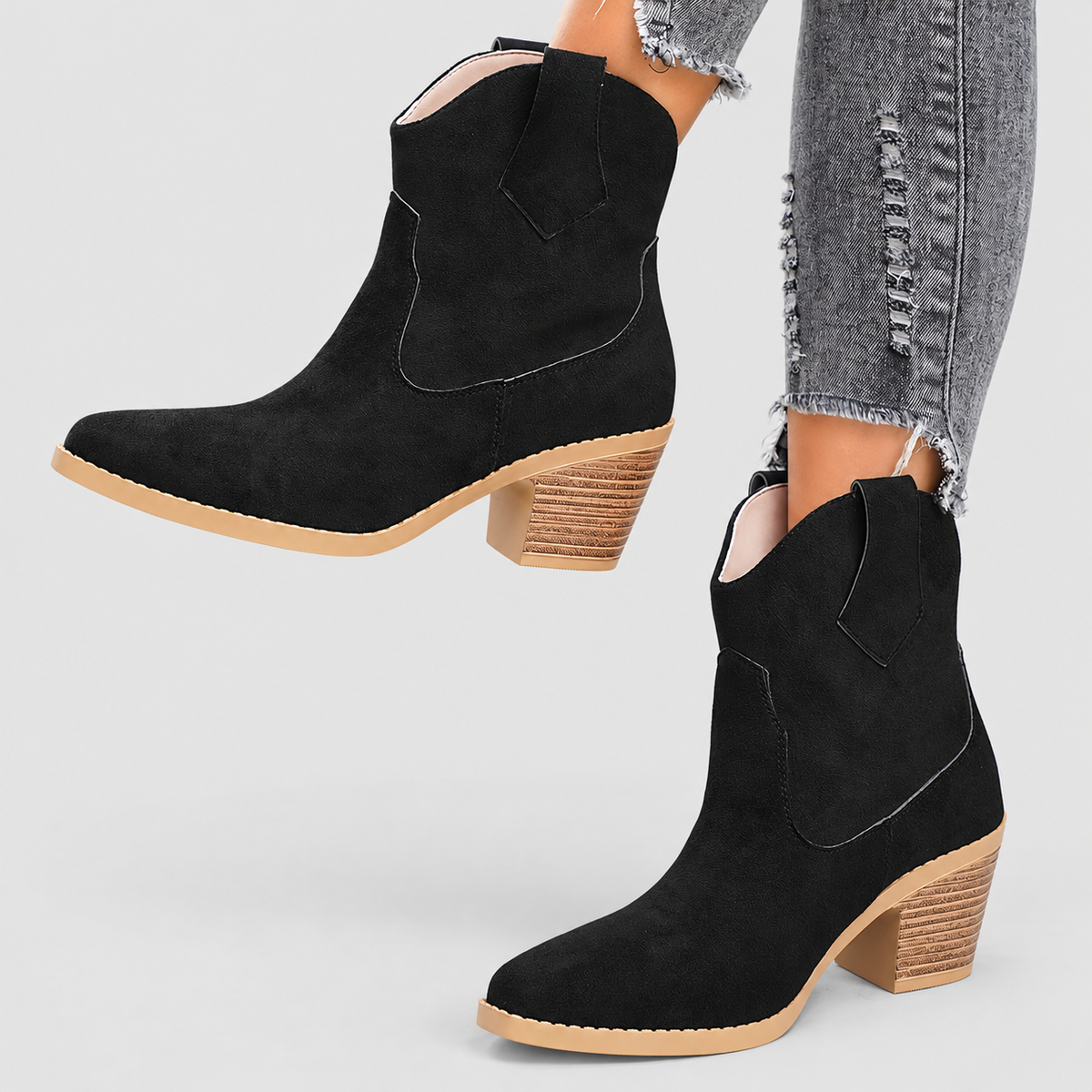 Brigitta | Women’s Western Pull-On Ankle Boots — product detail 2
