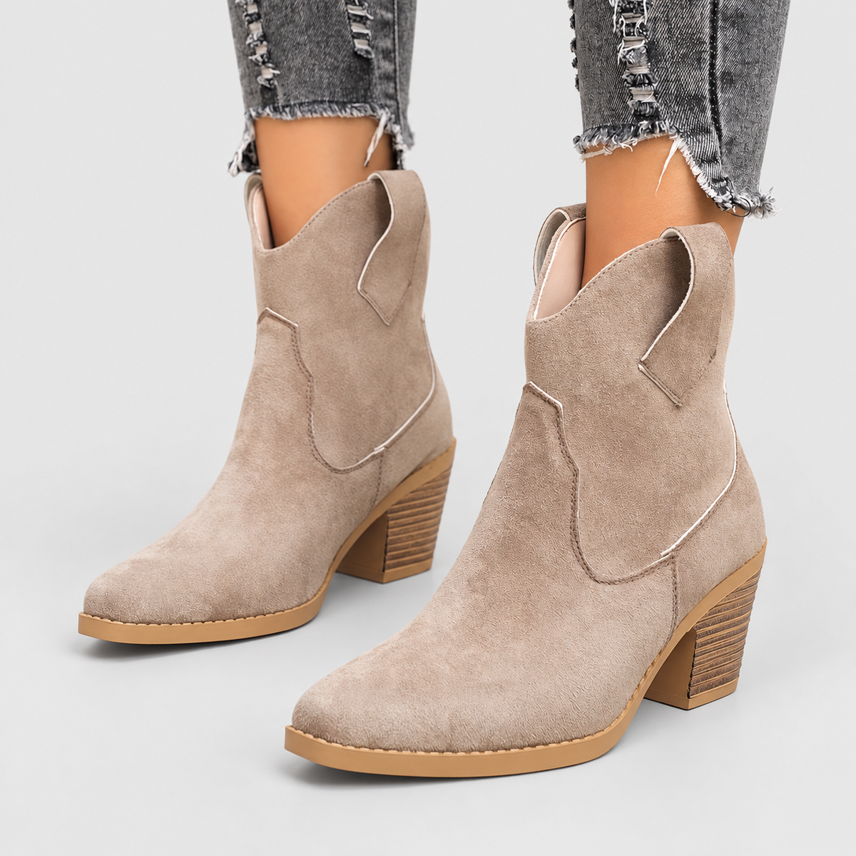 Brigitta | Women’s Western Pull-On Ankle Boots — product detail 3