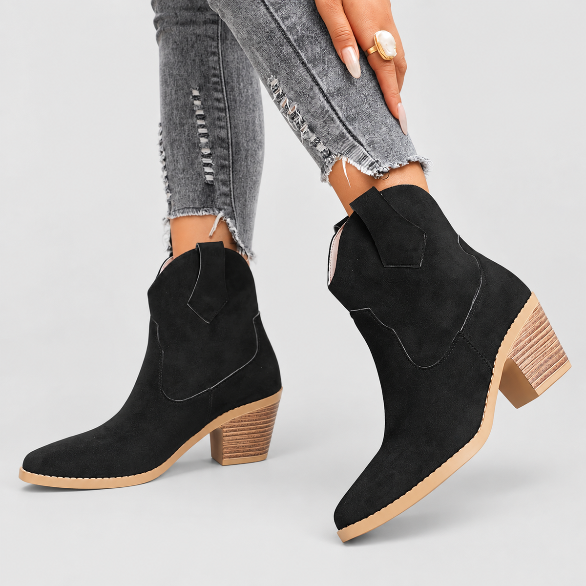 Brigitta | Women’s Western Pull-On Ankle Boots — product detail 4