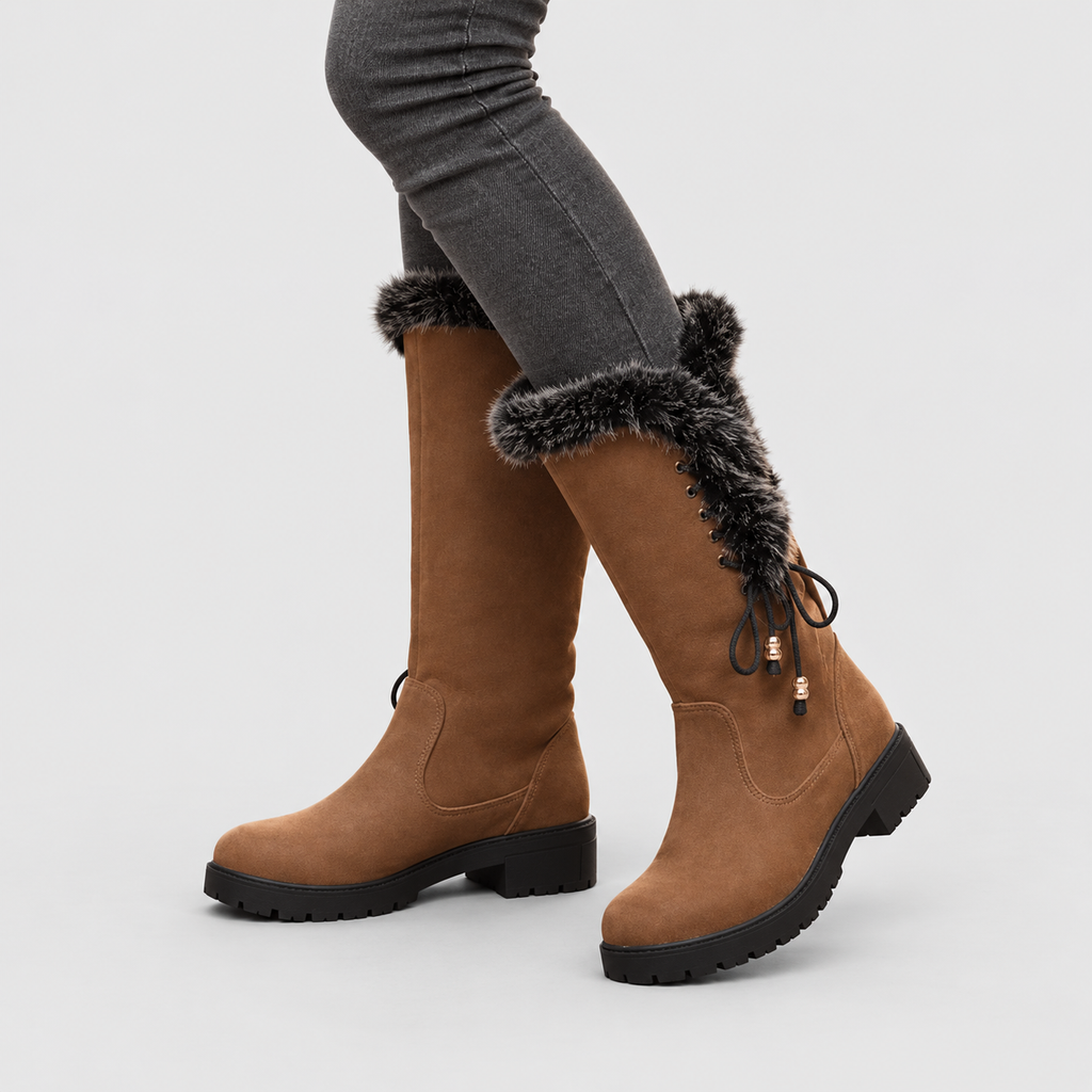 Briony | Women’s Faux-Fur-Trimmed Tall Winter Boots — product detail 3