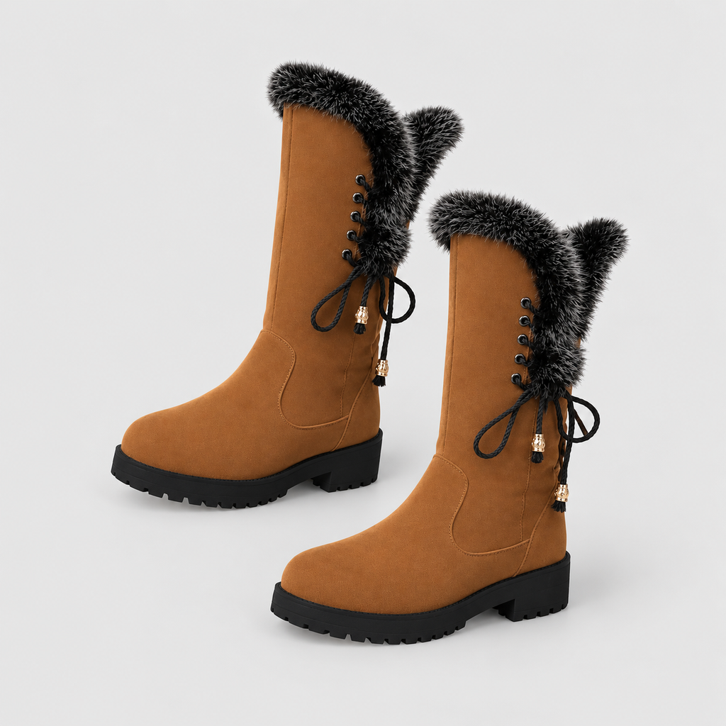 Briony | Women’s Faux-Fur-Trimmed Tall Winter Boots — product detail 5