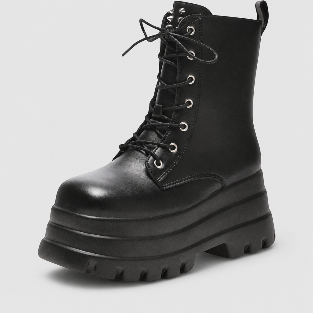 Carina-Claire | Women’s Chunky Platform Lace-Up Ankle Boots — product detail 2