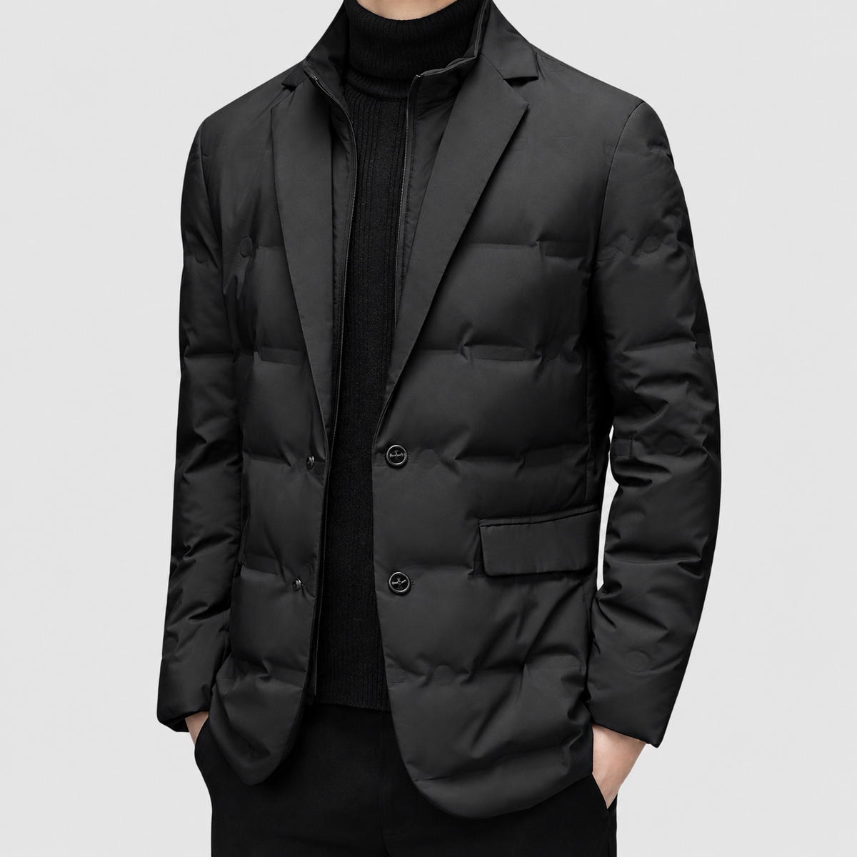 Cedric-James | Men’s Lapel-Collar Padded Jacket — product detail 6