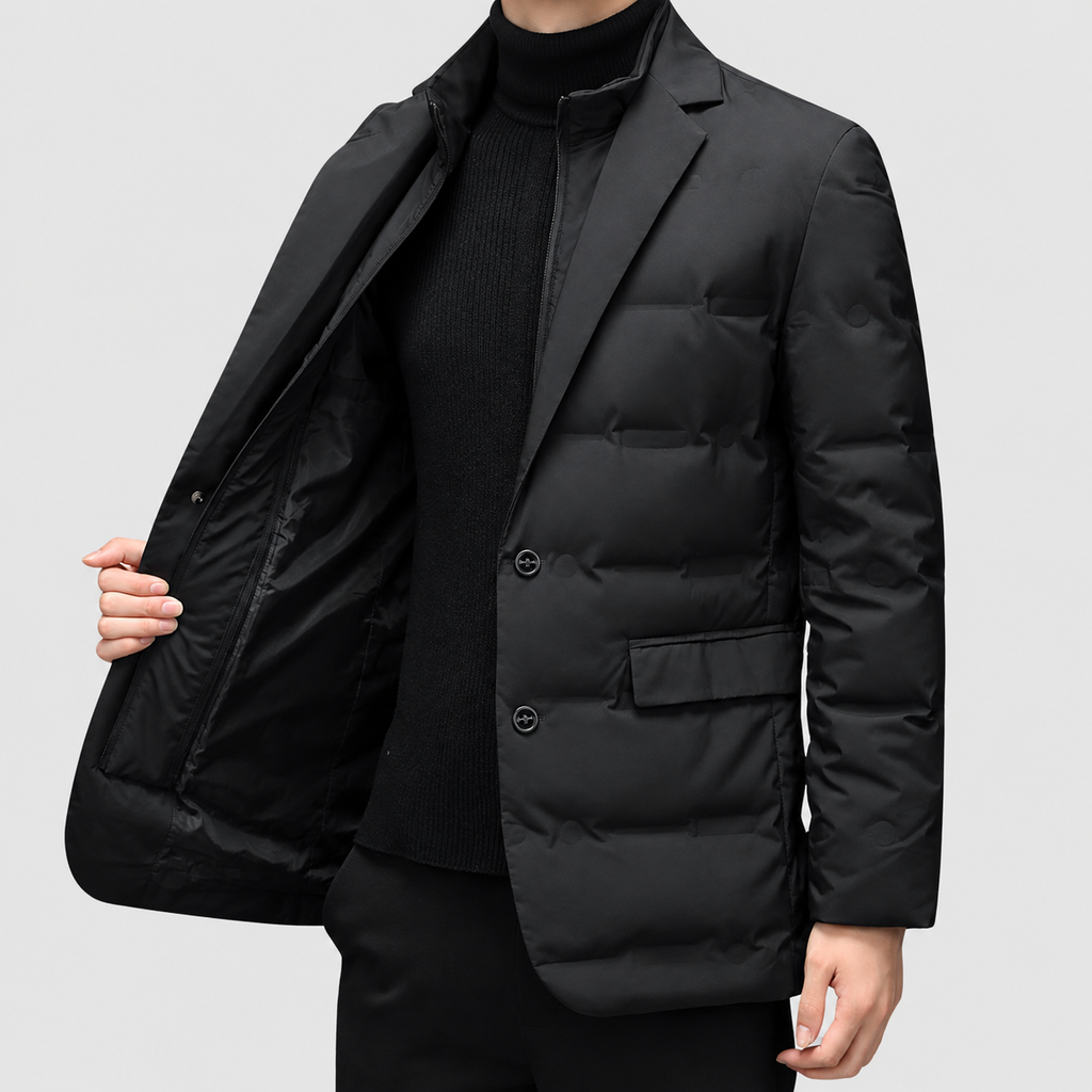 Cedric-James | Men’s Lapel-Collar Padded Jacket — product detail 7