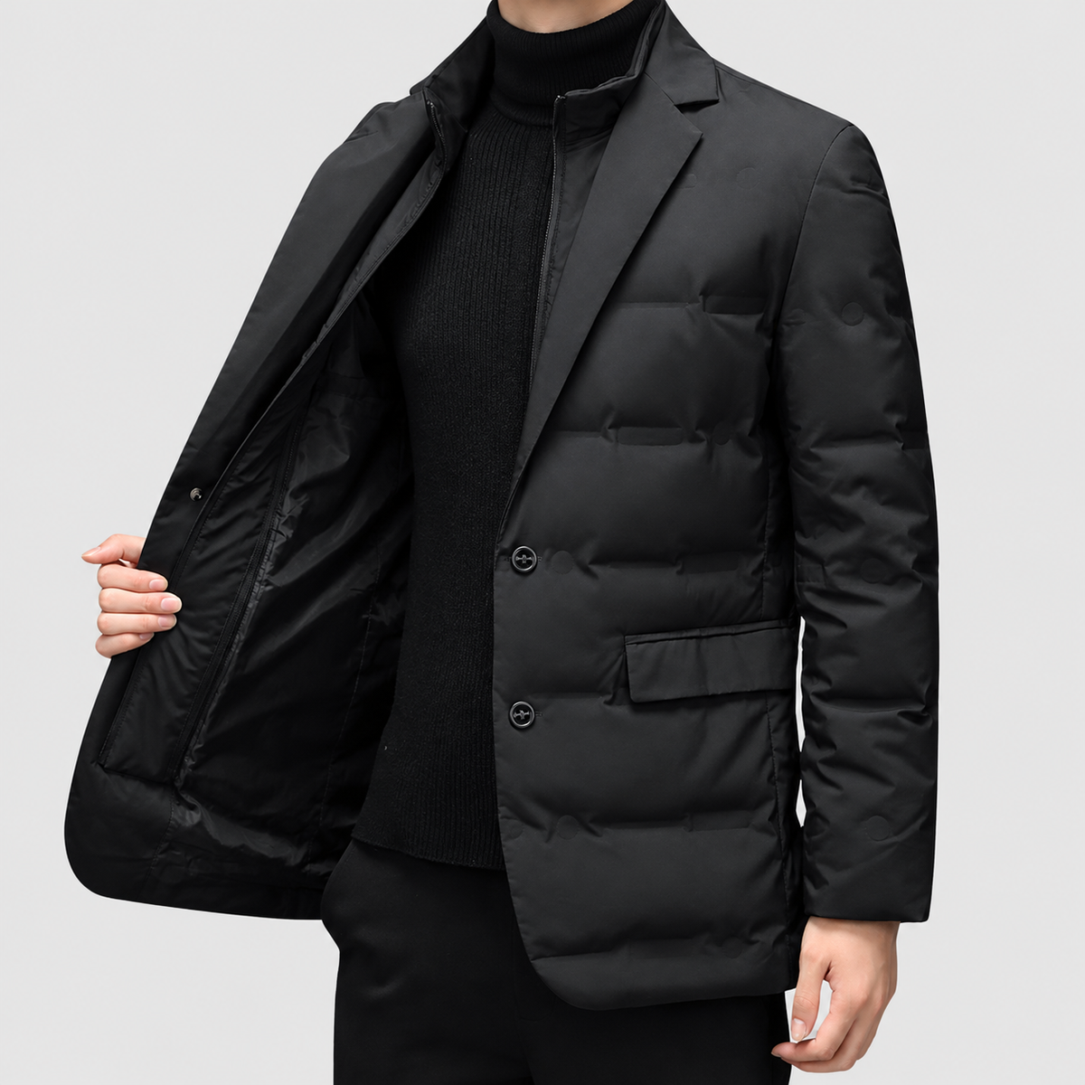 Cedric-James | Men’s Lapel-Collar Padded Jacket — product detail 7