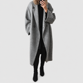 Celandine-Mae | Women’s Oversized Longline Coat — Grey