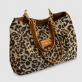 Celestina-Claire | Women’s Leopard-Print Canvas-Style Tote Bag — product detail 1