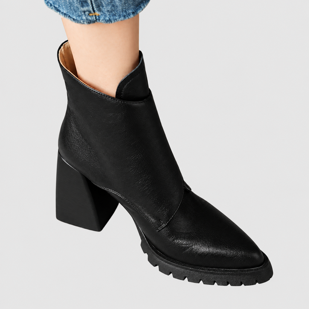 Cerise | Women’s Buckle-Strap Leather Boots — product detail 2