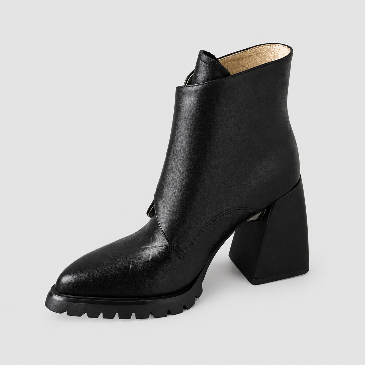 Cerise | Women’s Buckle-Strap Leather Boots — product detail 4