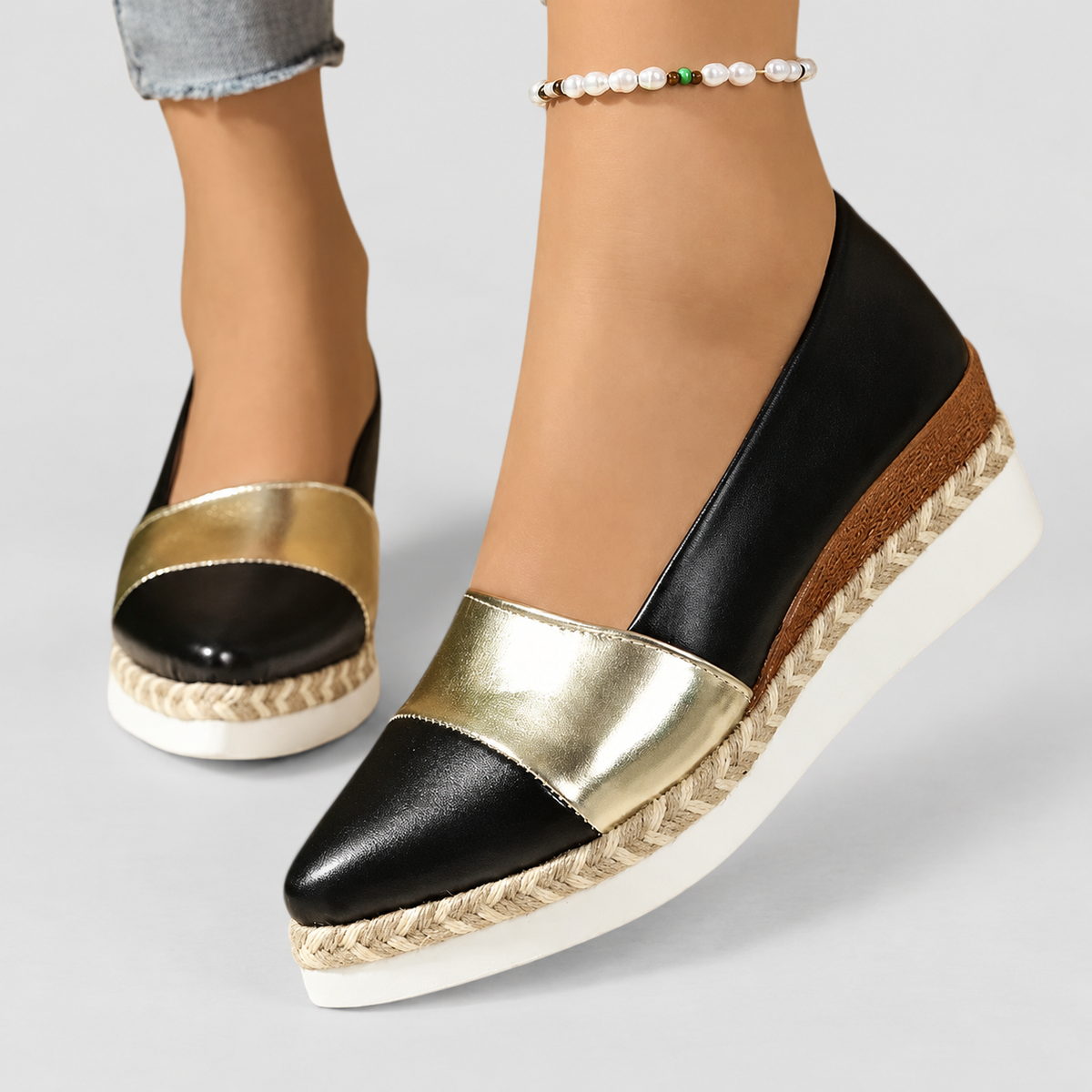 Clarissa | Women’s Pointed-Toe Slip-On Loafers — Black
