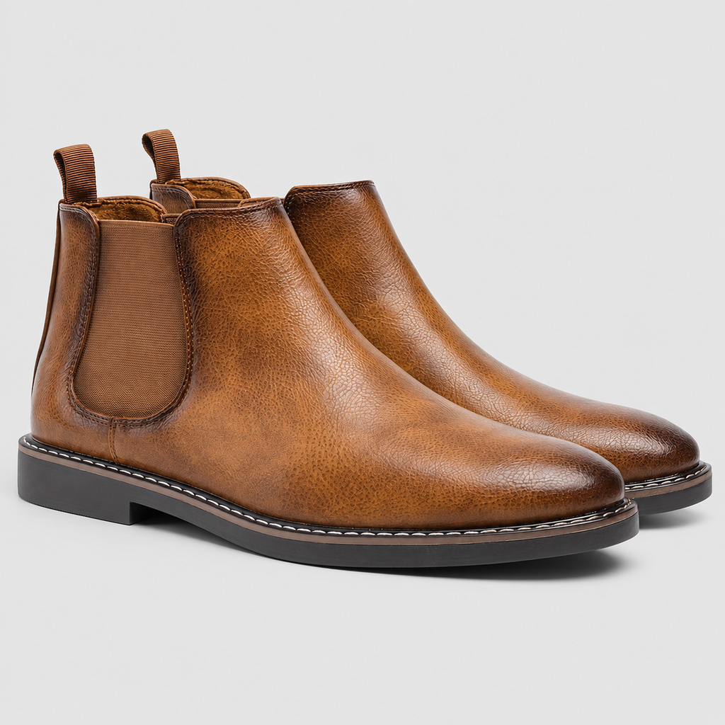 Colwyn | Men’s Slip-On Chelsea Ankle Boots — Brown
