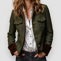 Cordelia | Women’s Tweed Jacket with Velvet Details — product detail 1