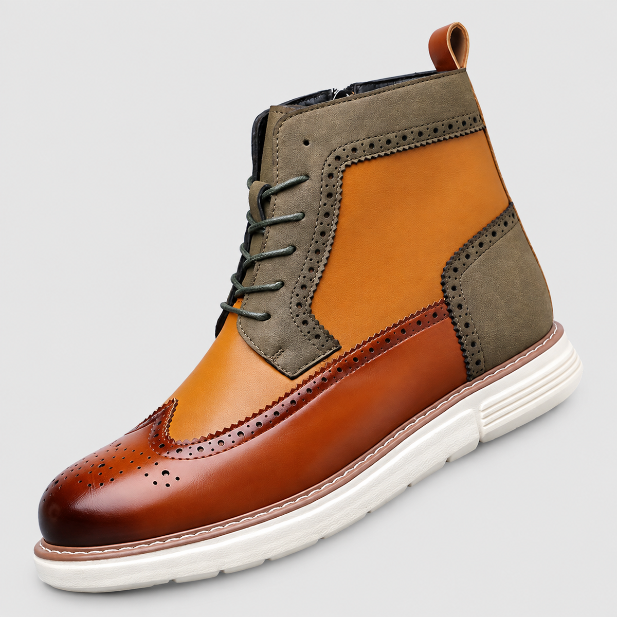 Cormac | Men’s Wingtip Lace-Up Ankle Boots — product detail 1