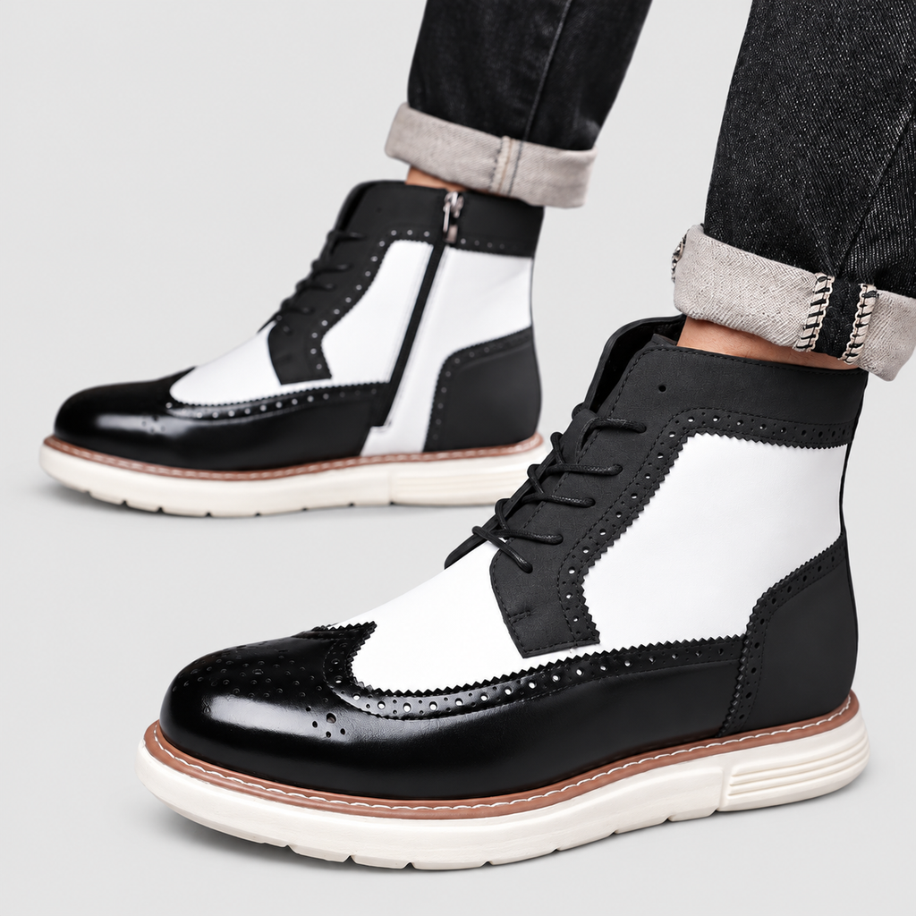 Cormac | Men’s Wingtip Lace-Up Ankle Boots — product detail 4