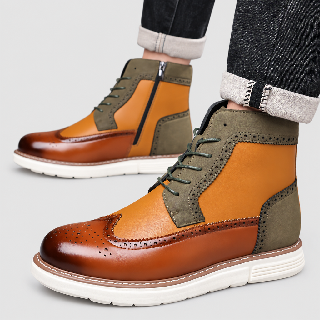 Cormac | Men’s Wingtip Lace-Up Ankle Boots — product detail 12