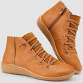 Delphine | Women’s Lace-Up Ankle Boots — Brown