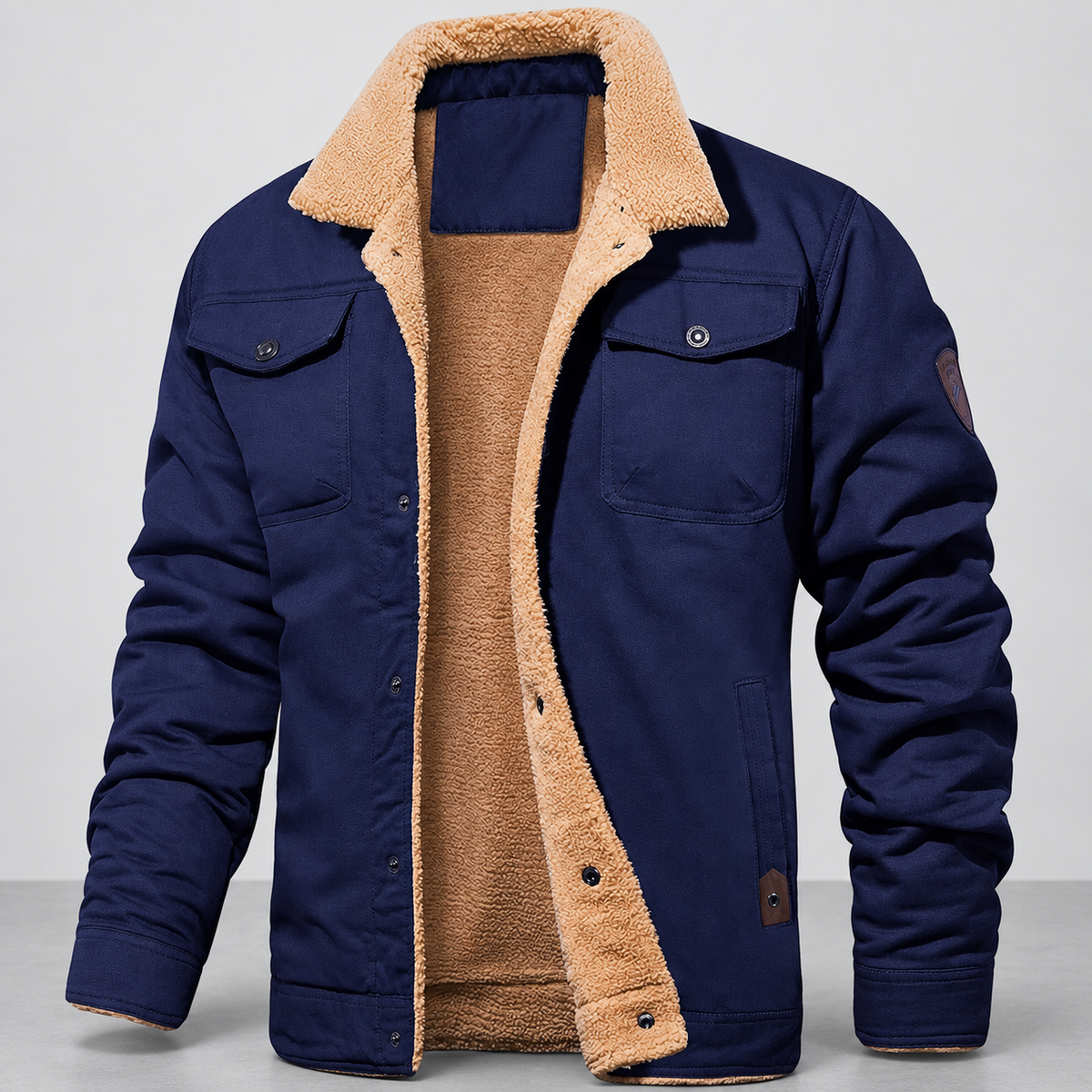 Dorian | Men’s Lined Bomber Jacket — Navy