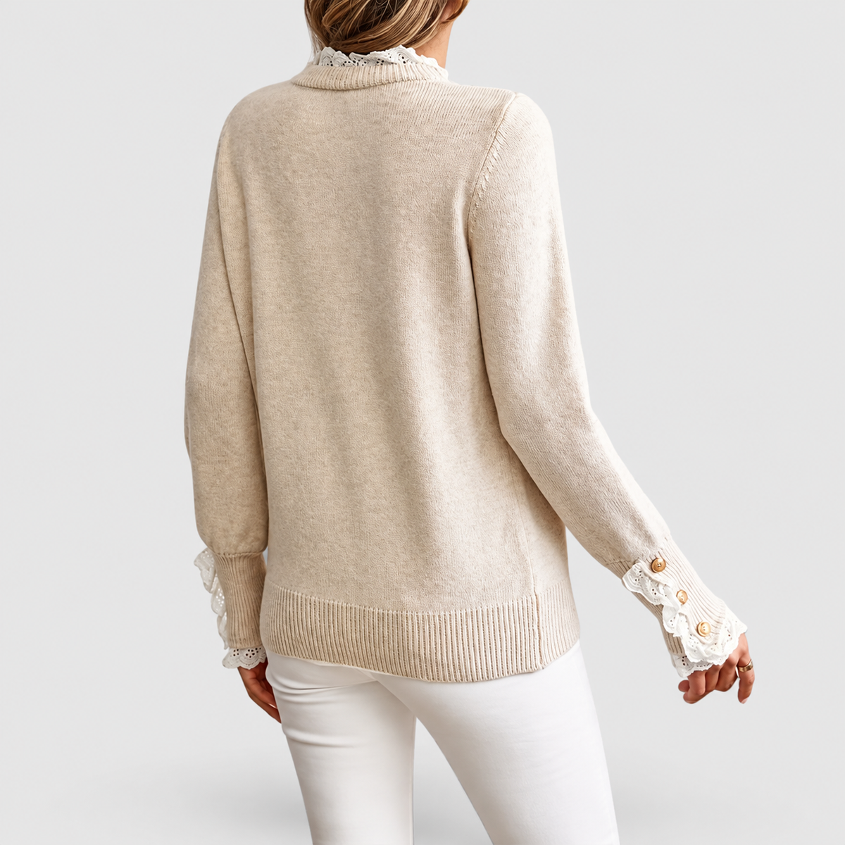 Dorinda | Women’s Elegant Textured Sweater — product detail 2
