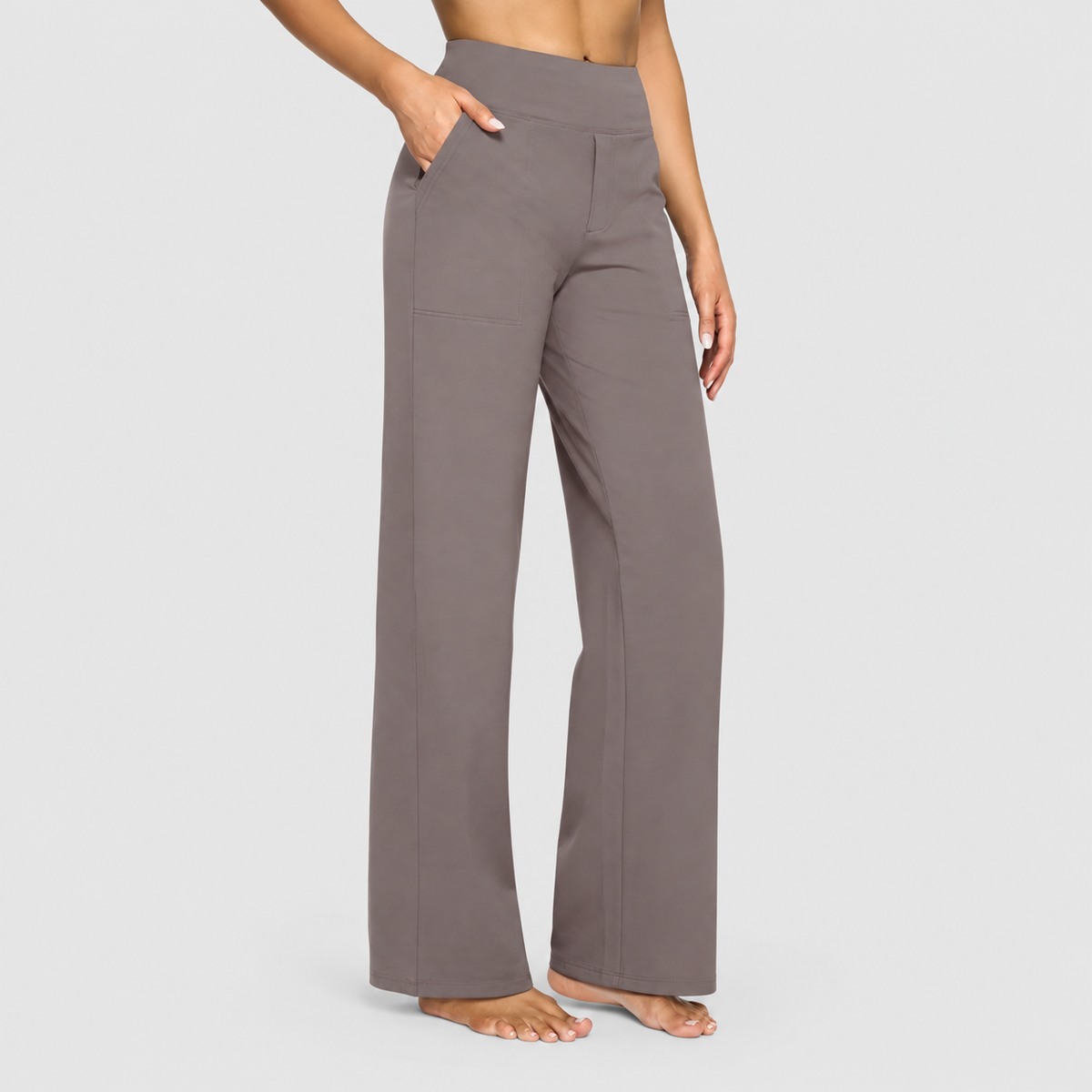 Dorothea | Women’s Comfortable Stretch Pants — Taupe