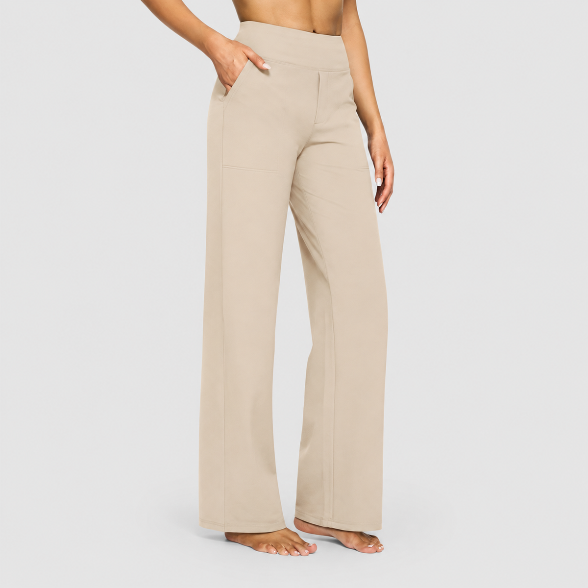 Dorothea | Women’s Comfortable Stretch Pants — Beige