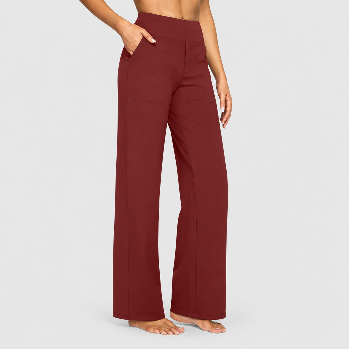 Dorothea | Women’s Comfortable Stretch Pants — Red