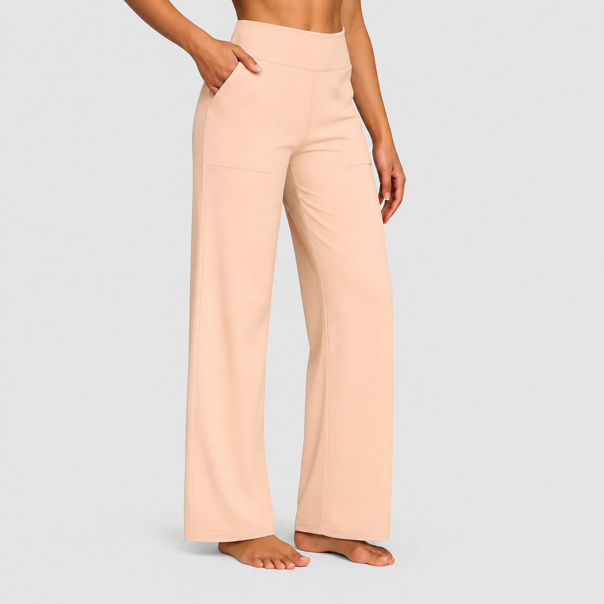 Dorothea | Women’s Comfortable Stretch Pants — Apricot